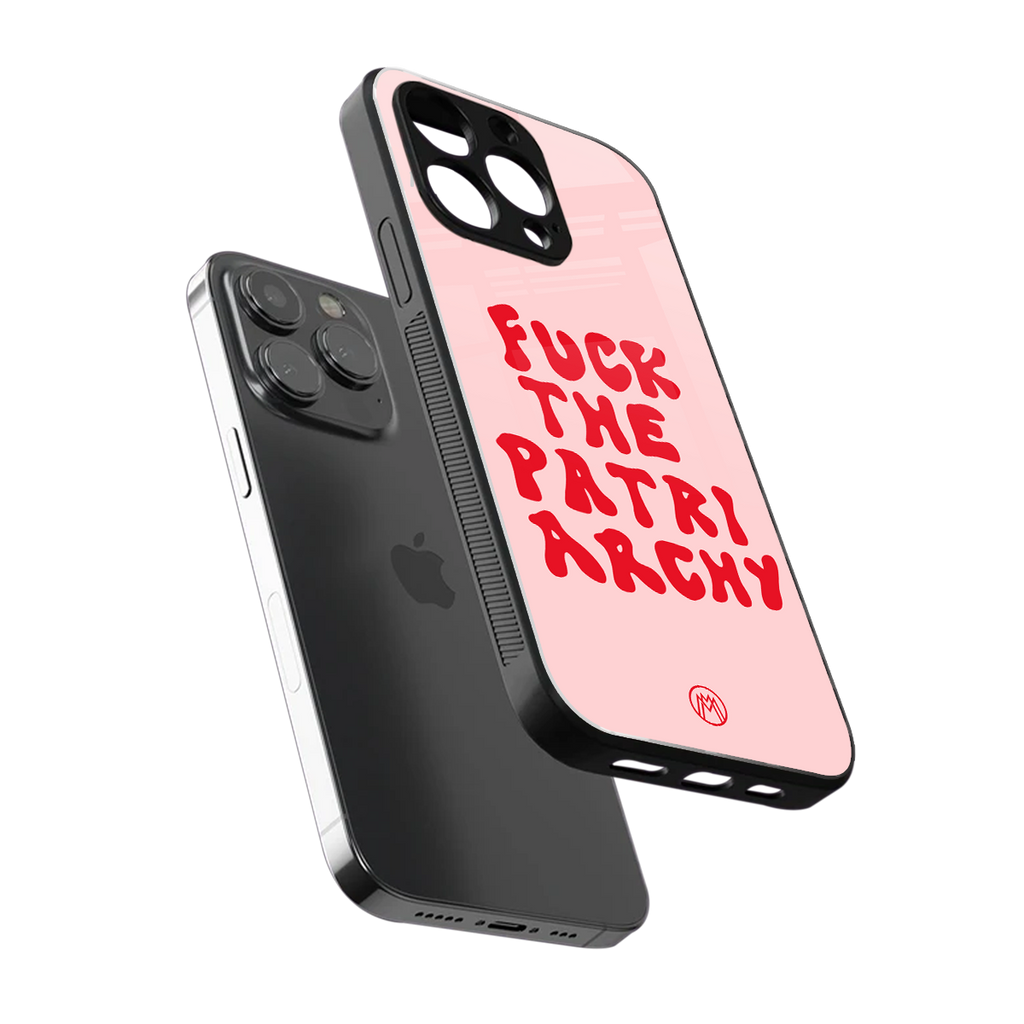 fuck the patriarchy back phone cover | glass case for iphone 13 pro max