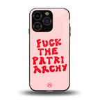 fuck the patriarchy back phone cover | glass case for iphone 13 pro