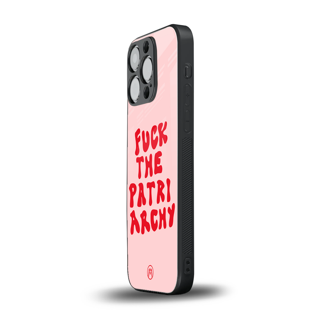 fuck the patriarchy back phone cover | glass case for iphone 13 pro