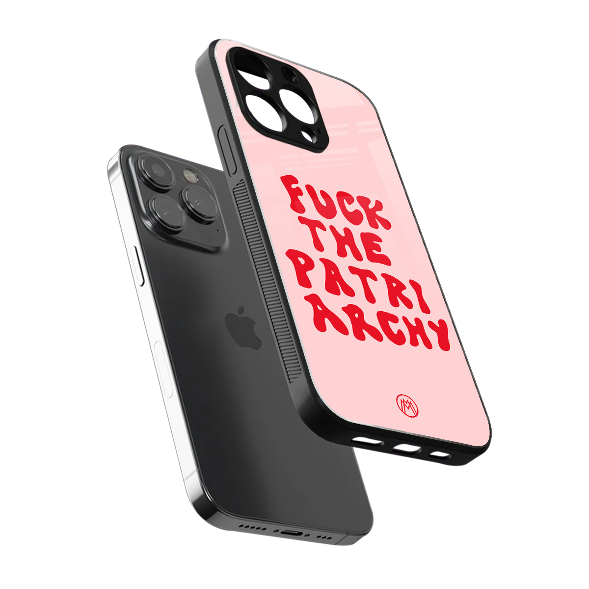 fuck the patriarchy back phone cover | glass case for iphone 15 pro max