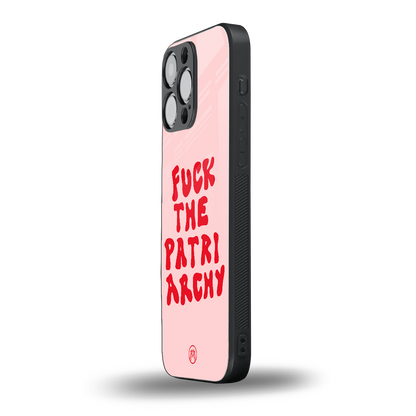 fuck the patriarchy back phone cover | glass case for iphone 14 pro max