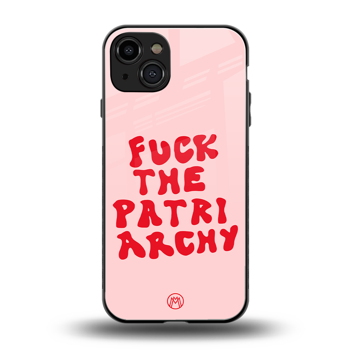 fuck the patriarchy back phone cover | glass case for iphone 15