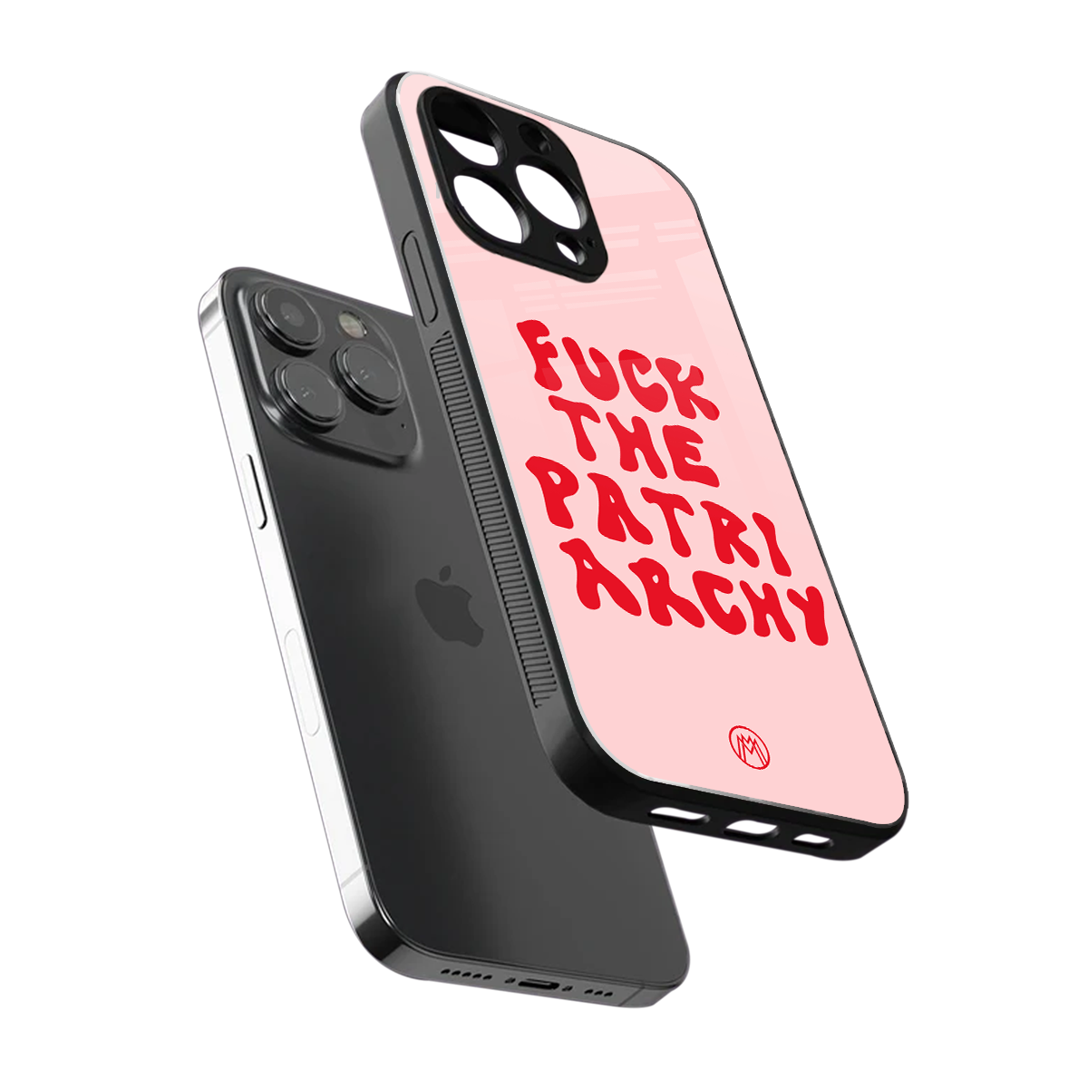 fuck the patriarchy back phone cover | glass case for iphone 15 pro