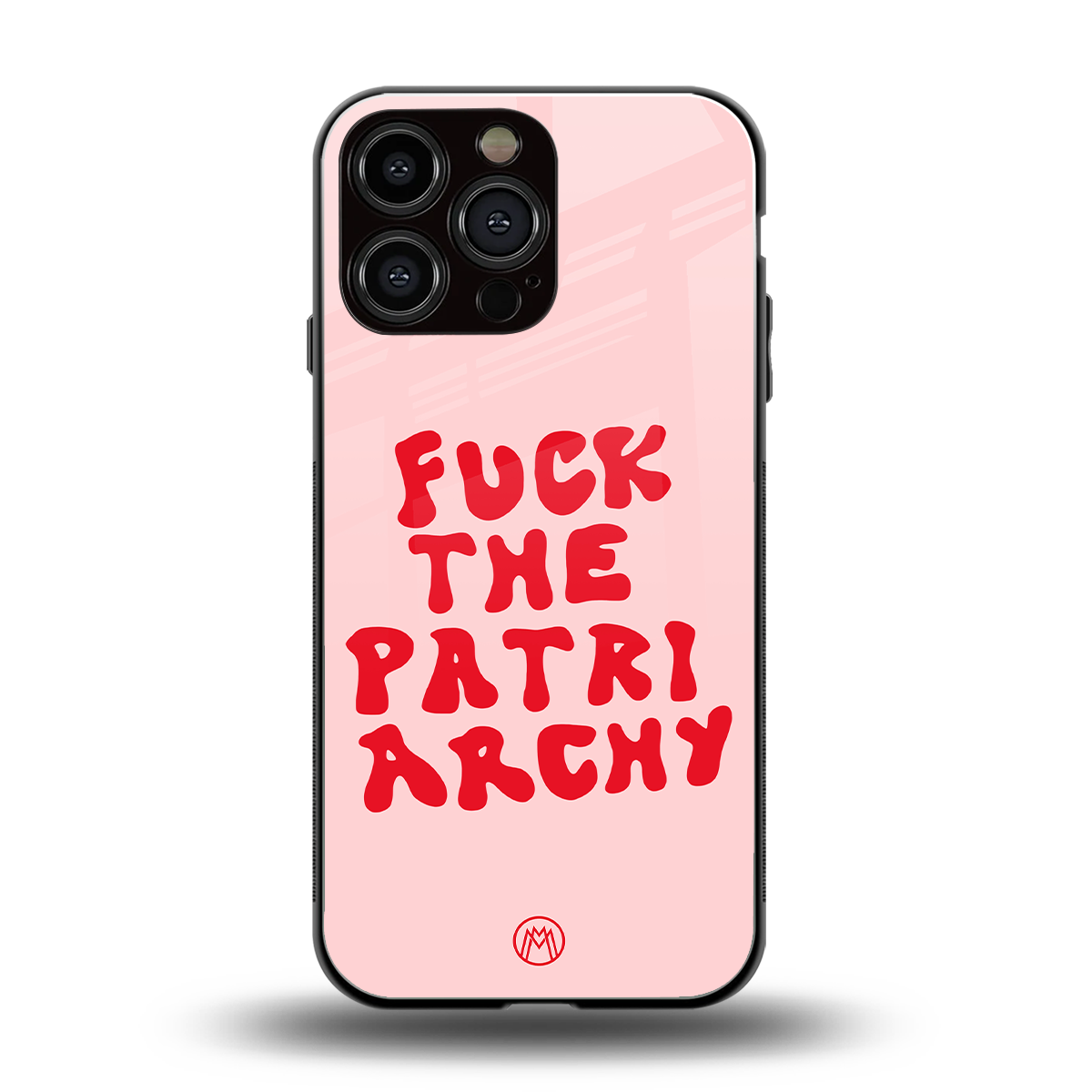 fuck the patriarchy back phone cover | glass case for iphone 16 pro max