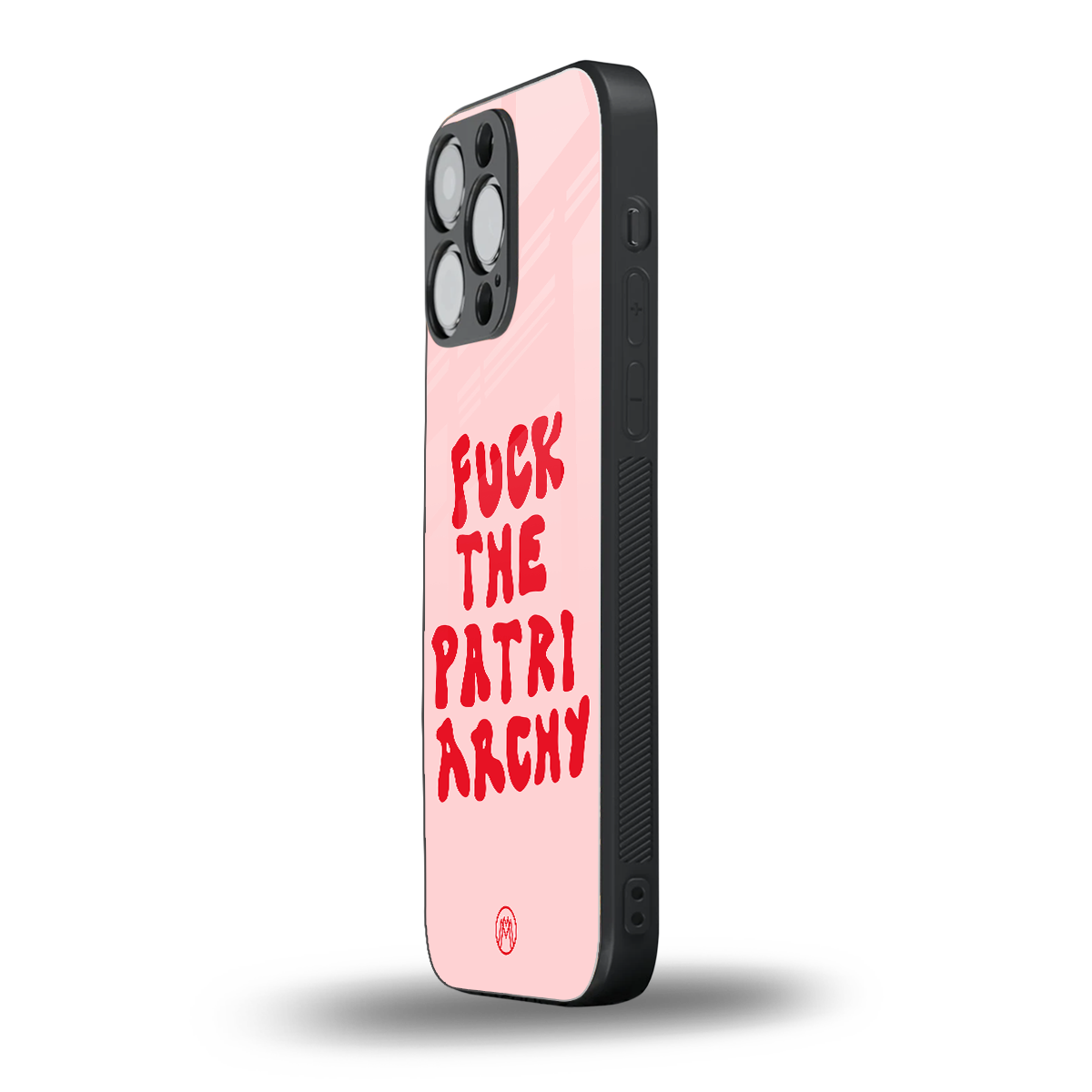 fuck the patriarchy back phone cover | glass case for iphone 16 pro max