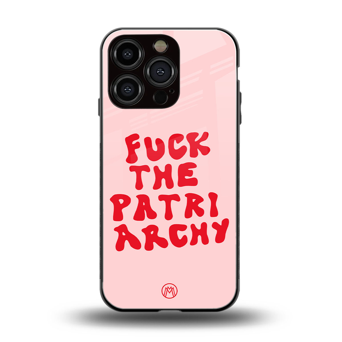 fuck the patriarchy back phone cover | glass case for iphone 16 pro