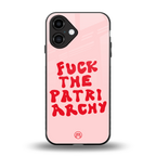 fuck the patriarchy back phone cover | glass case for iphone 16