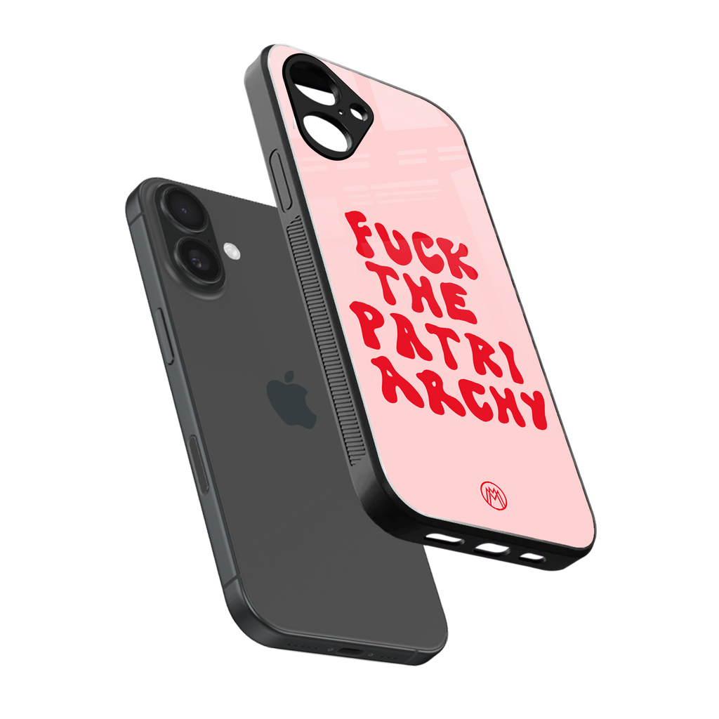 fuck the patriarchy back phone cover | glass case for iphone 16
