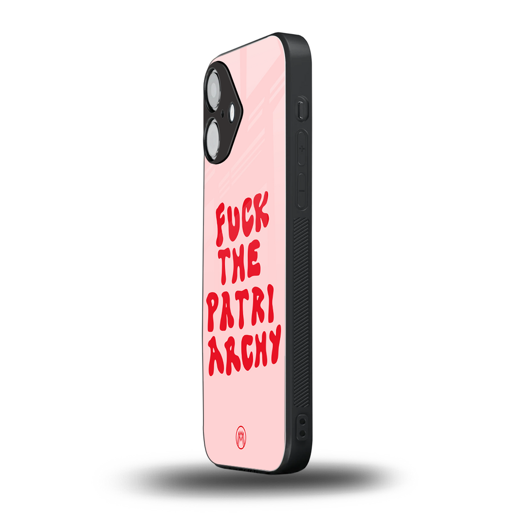 fuck the patriarchy back phone cover | glass case for iphone 16