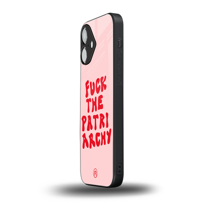 fuck the patriarchy back phone cover | glass case for iphone 16