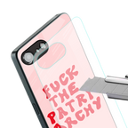 fuck the patriarchy back phone cover | glass case for iphone 16e