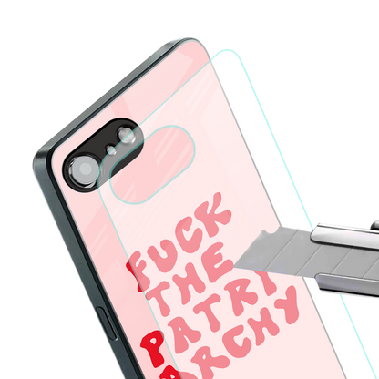 fuck the patriarchy back phone cover | glass case for iphone 16e