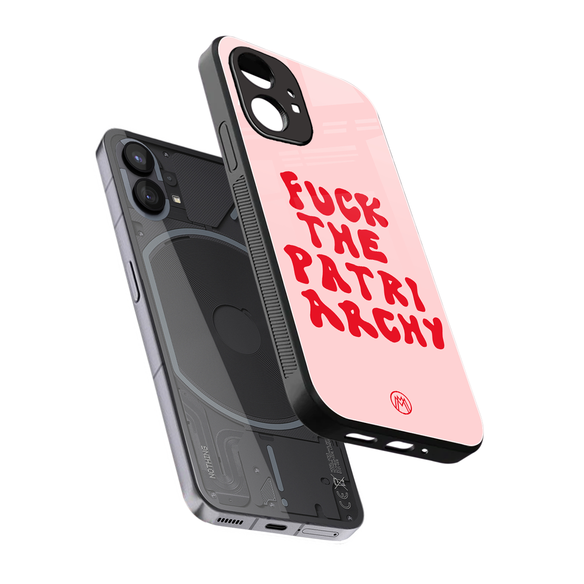 fuck the patriarchy back phone cover | glass case for nothing phone 1