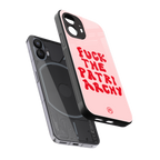 fuck the patriarchy back phone cover | glass case for nothing phone 2