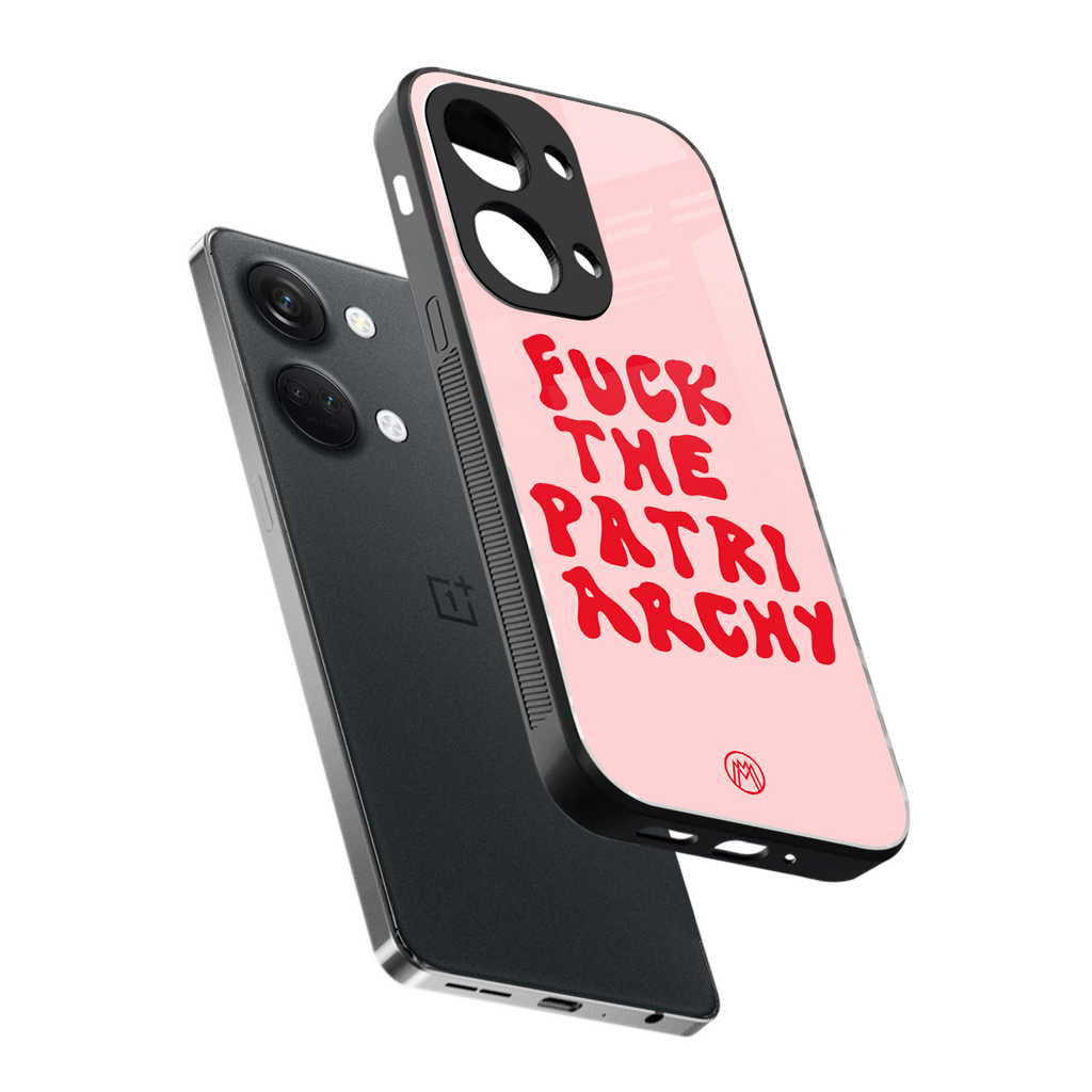 fuck the patriarchy back phone cover | glass case for oneplus nord 3