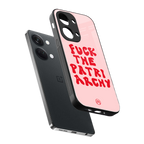 fuck the patriarchy back phone cover | glass case for oneplus nord 3