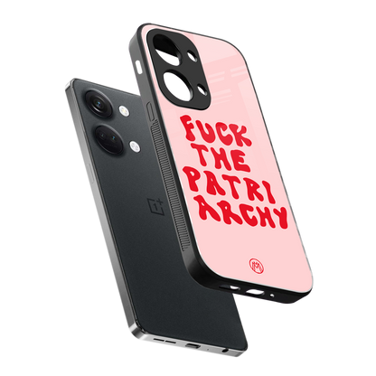 fuck the patriarchy back phone cover | glass case for oneplus nord 3