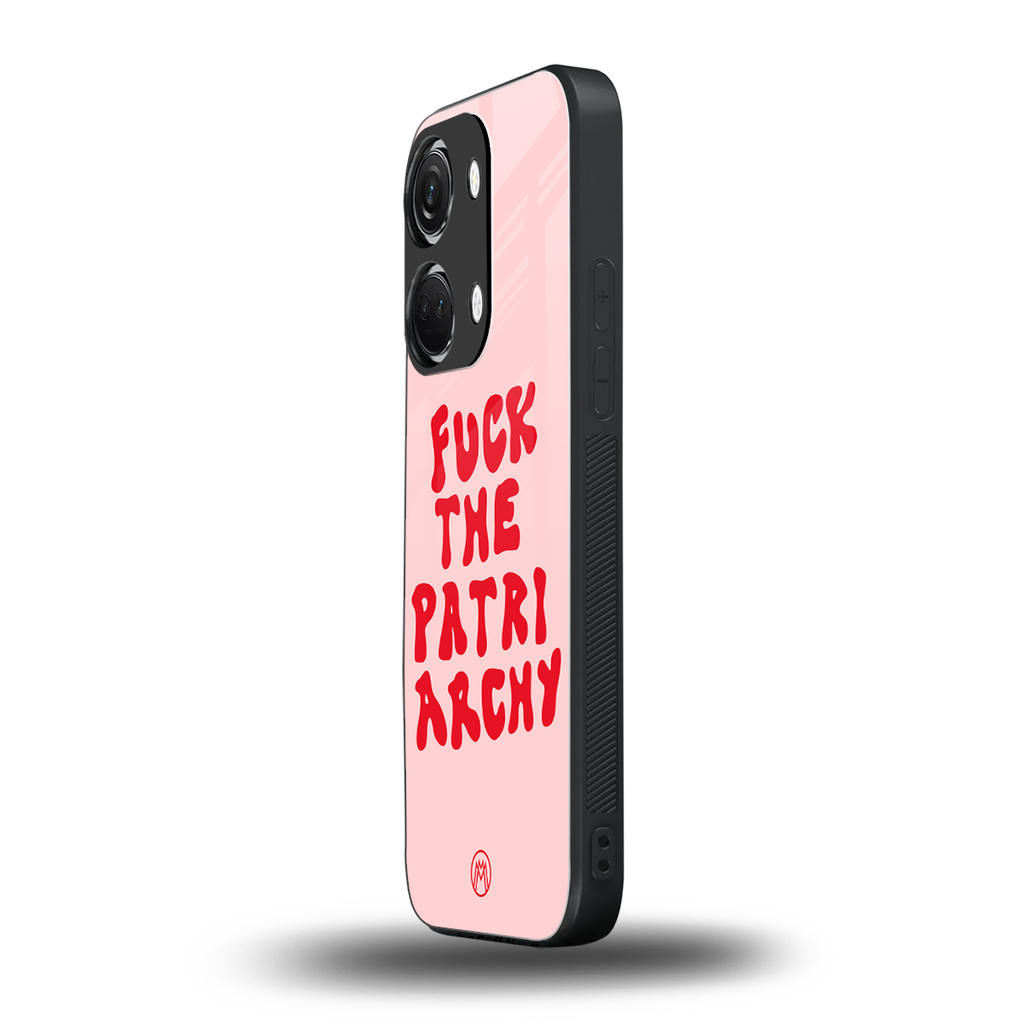 fuck the patriarchy back phone cover | glass case for oneplus nord 3