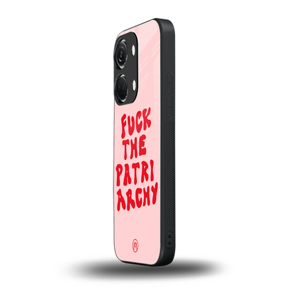 fuck the patriarchy back phone cover | glass case for oneplus nord 3
