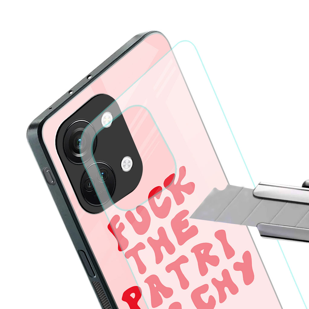 fuck the patriarchy back phone cover | glass case for oneplus nord 3