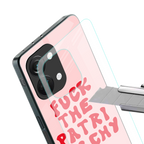 fuck the patriarchy back phone cover | glass case for oneplus nord 3