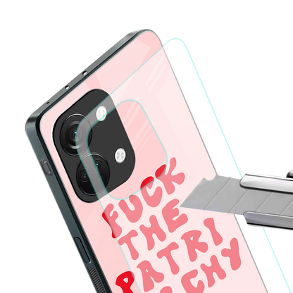 fuck the patriarchy back phone cover | glass case for oneplus nord 3