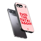 fuck the patriarchy back phone cover | glass case for oneplus nord 4
