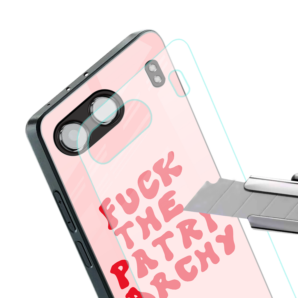 fuck the patriarchy back phone cover | glass case for oneplus nord 4