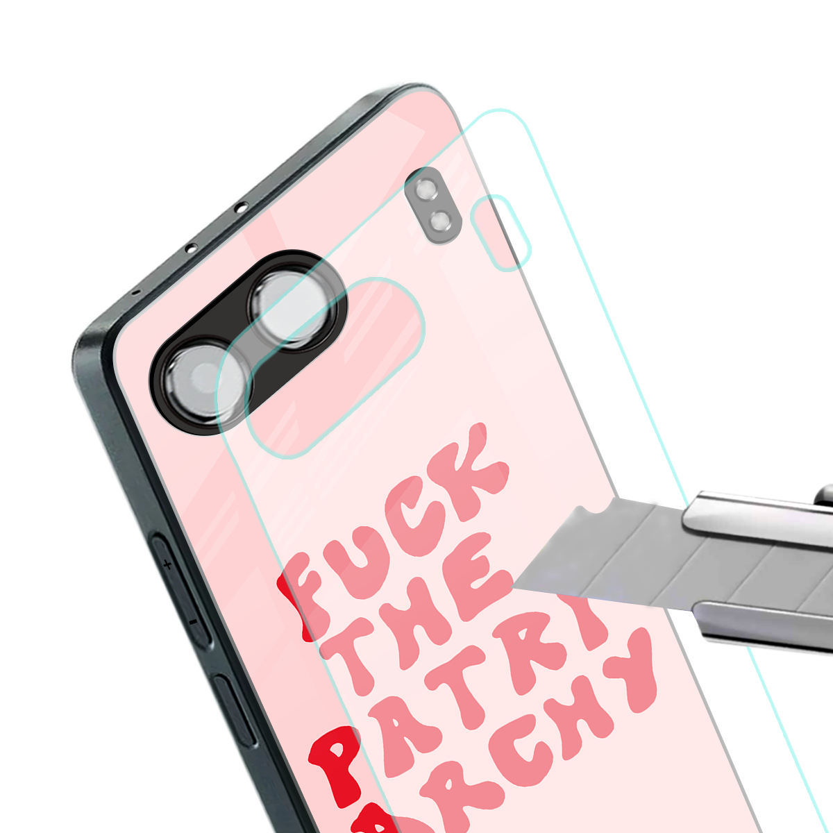 fuck the patriarchy back phone cover | glass case for oneplus nord 4