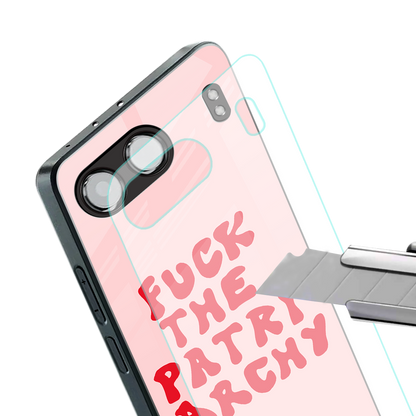 fuck the patriarchy back phone cover | glass case for oneplus nord 4