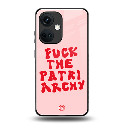 fuck the patriarchy back phone cover | glass case for oneplus nord ce 3