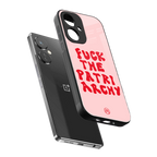 fuck the patriarchy back phone cover | glass case for oneplus nord ce 3