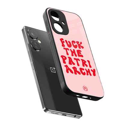 fuck the patriarchy back phone cover | glass case for oneplus nord ce 3