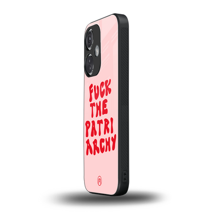 fuck the patriarchy back phone cover | glass case for oneplus nord ce 3