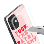 fuck the patriarchy back phone cover | glass case for oneplus nord ce 3