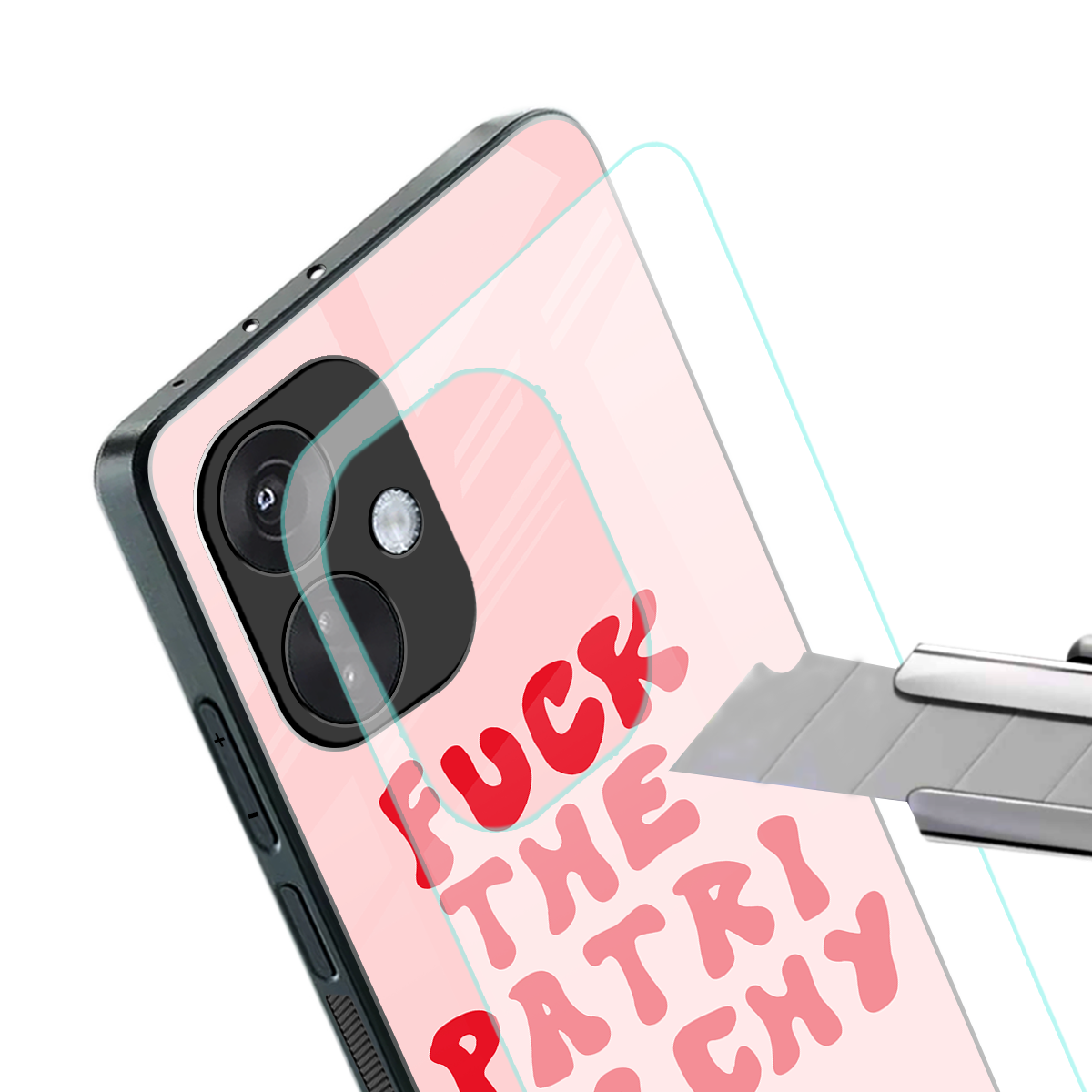 fuck the patriarchy back phone cover | glass case for oneplus nord ce 3