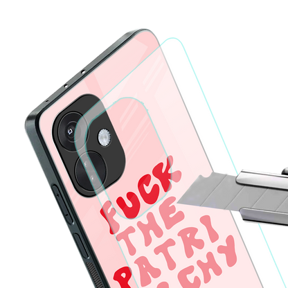 fuck the patriarchy back phone cover | glass case for oneplus nord ce 3