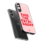 fuck the patriarchy back phone cover | glass case for oneplus nord ce 4 lite