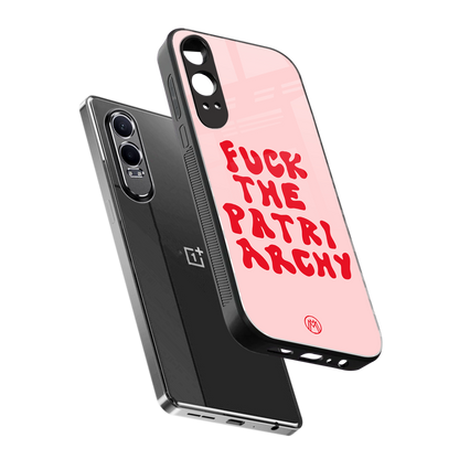 fuck the patriarchy back phone cover | glass case for oneplus nord ce 4 lite