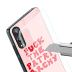 fuck the patriarchy back phone cover | glass case for oneplus nord ce 4 lite