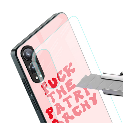 fuck the patriarchy back phone cover | glass case for oneplus nord ce 4 lite