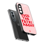 fuck the patriarchy back phone cover | glass case for oneplus nord ce 4