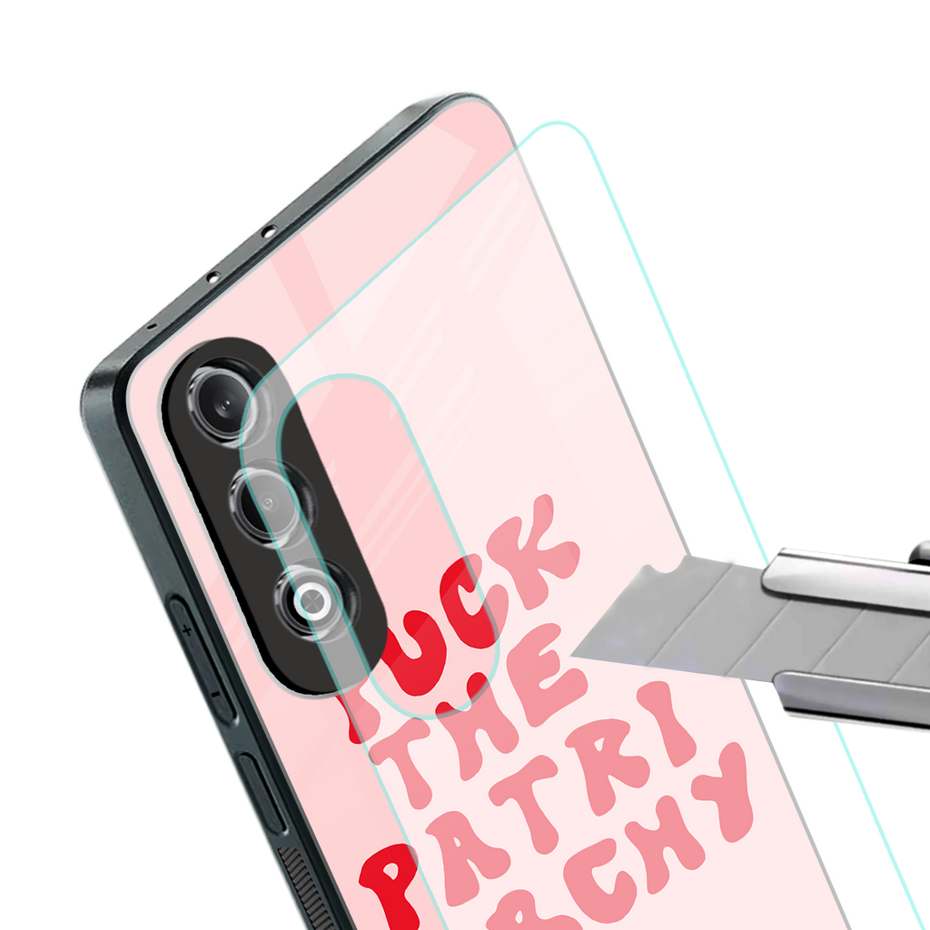fuck the patriarchy back phone cover | glass case for oneplus nord ce 4