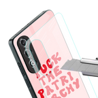 fuck the patriarchy back phone cover | glass case for oneplus nord ce 4