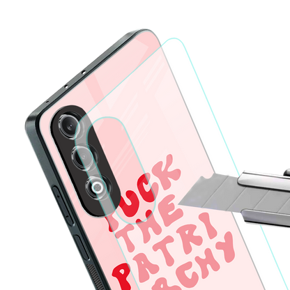 fuck the patriarchy back phone cover | glass case for oneplus nord ce 4