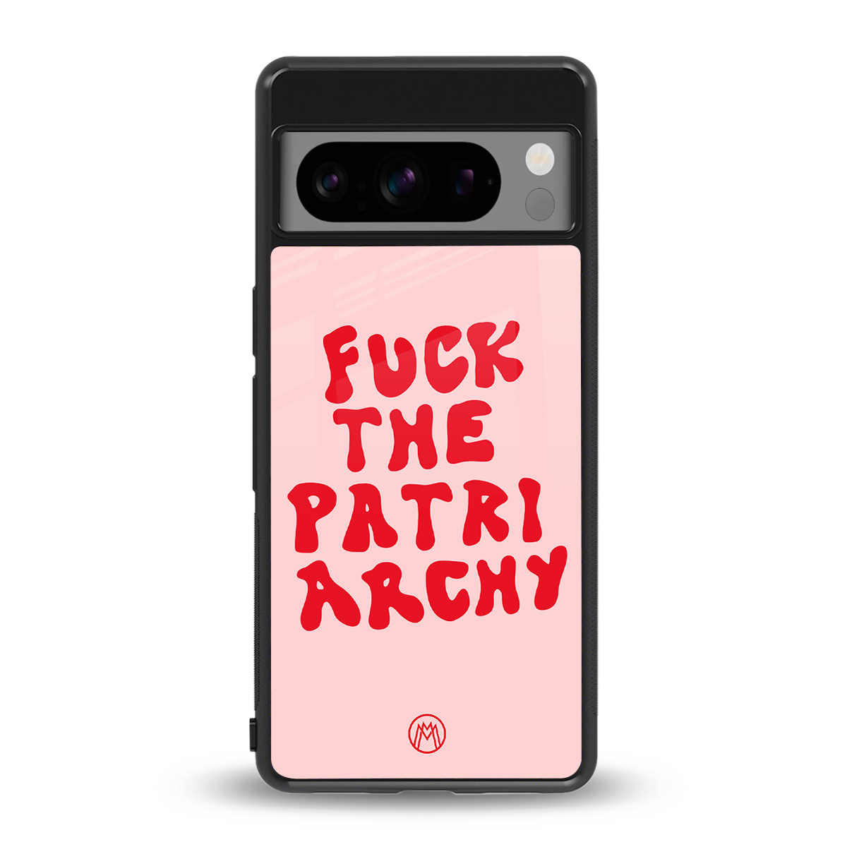 fuck the patriarchy back phone cover | glass case for google pixel 8 pro