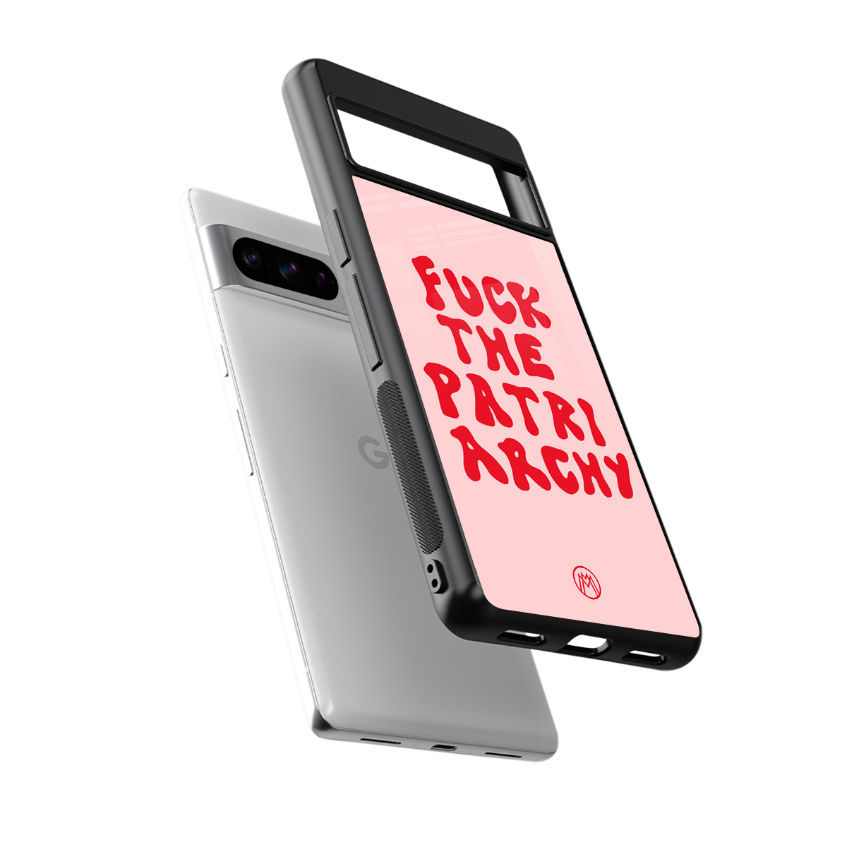 fuck the patriarchy back phone cover | glass case for google pixel 8 pro