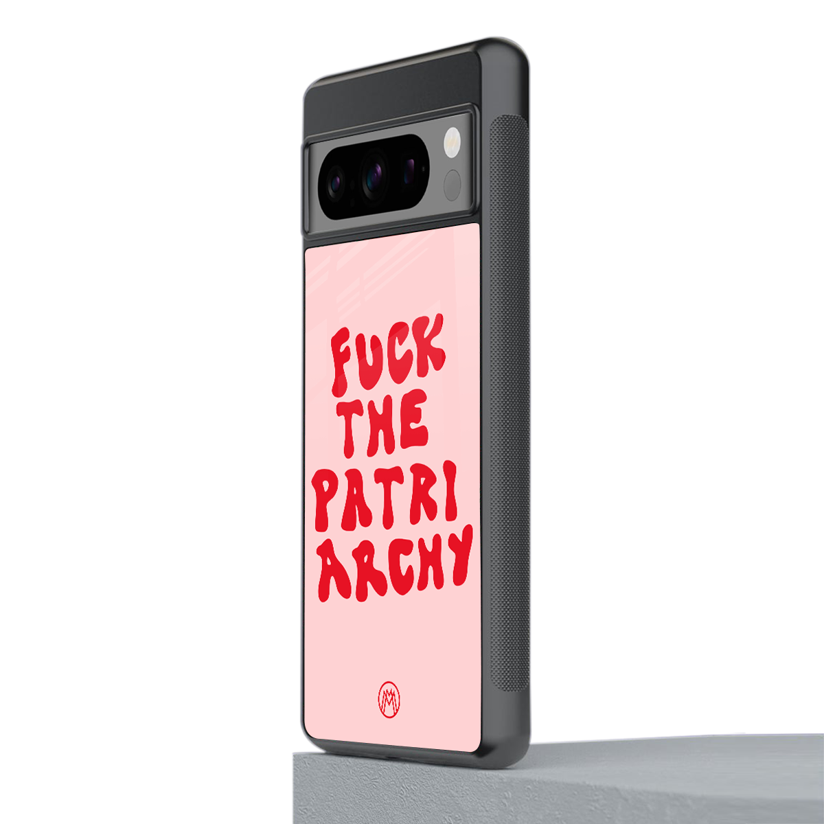 fuck the patriarchy back phone cover | glass case for google pixel 8 pro