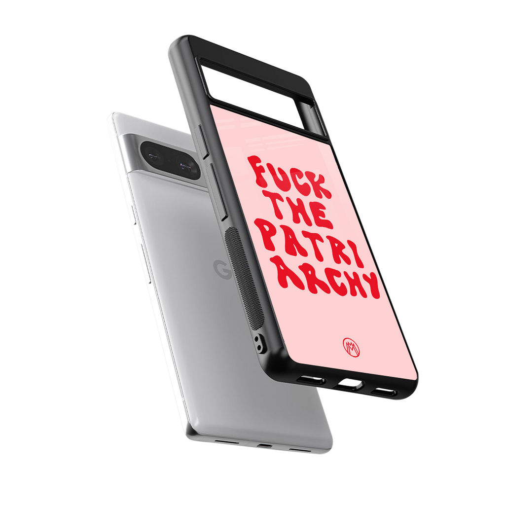fuck the patriarchy back phone cover | glass case for Google Pixel 8