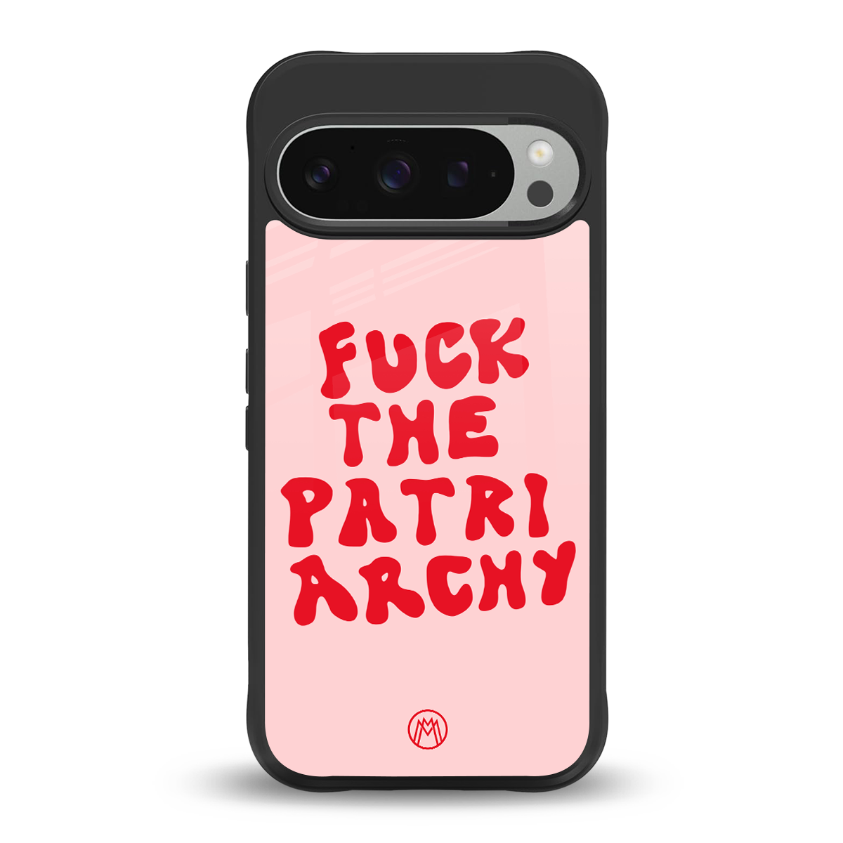 fuck the patriarchy back phone cover | glass case for google pixel 9 pro xl